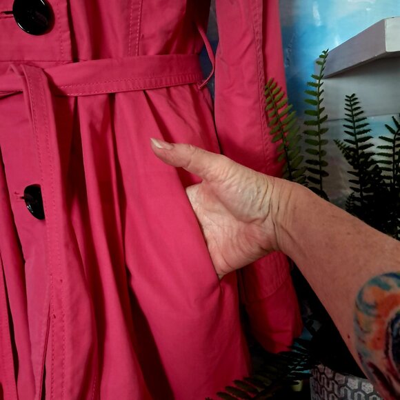 Gap women's hot pink pea coat, size M - Picture 7 of 8